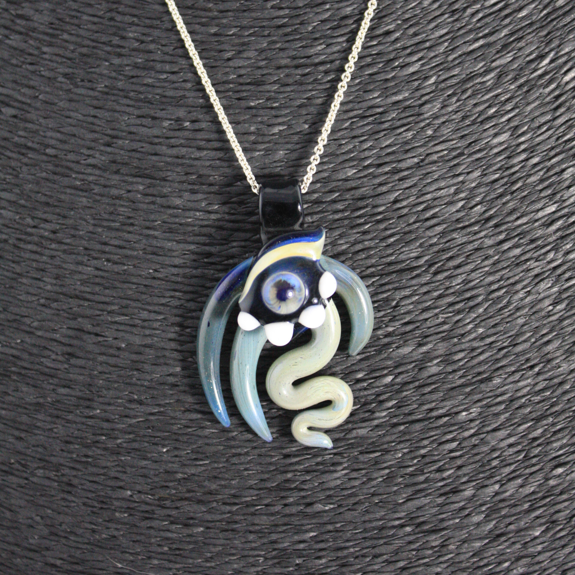 abstract glass necklace