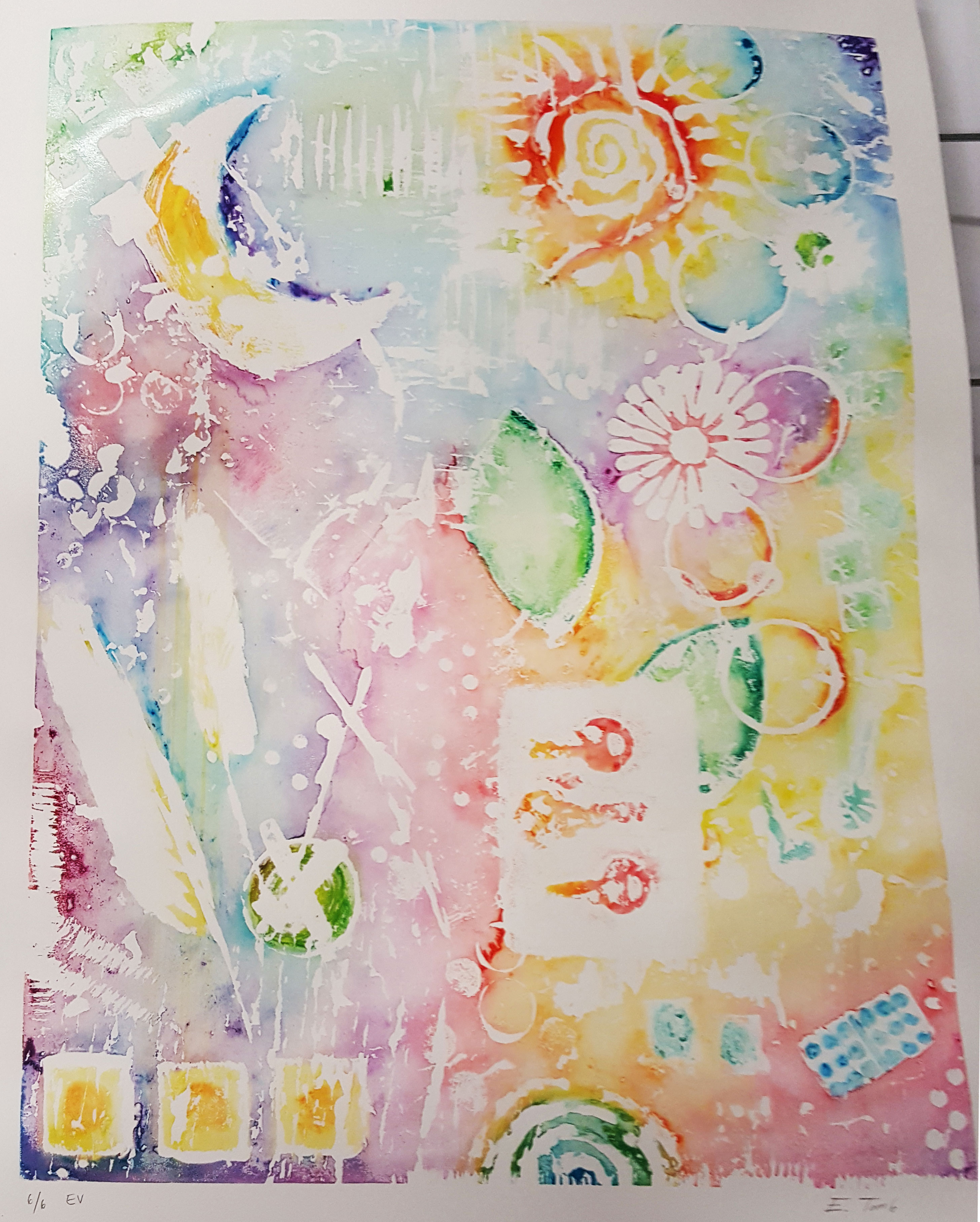 rainbow screen print